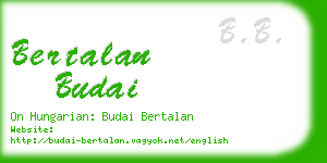 bertalan budai business card